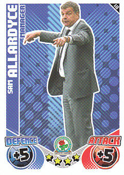 Sam Allardyce Blackburn Rovers 2010/11 Topps Match Attax Manager #448